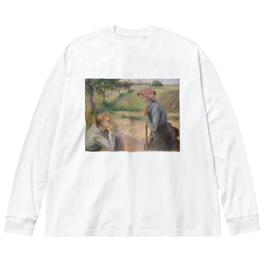 世界美術商店の2人の若い農夫 / Two Young Peasant Women ビッグシルエットロングスリーブTシャツ