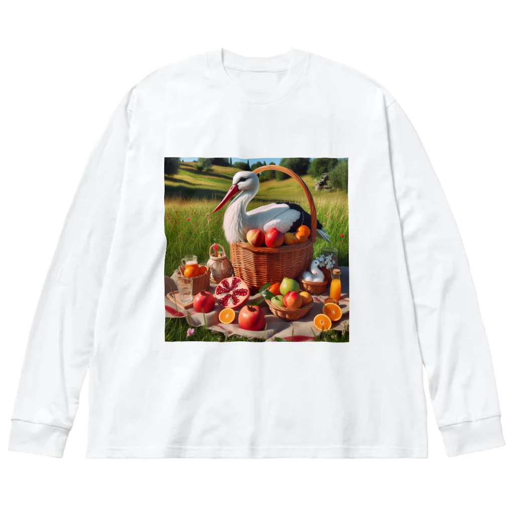 Kai🐚のコウノトリがやってきた！/ Big Long Sleeve T-Shirt