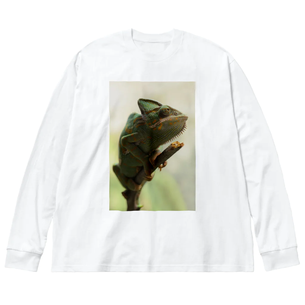 可愛い動物のカメレオン Big Long Sleeve T-Shirt