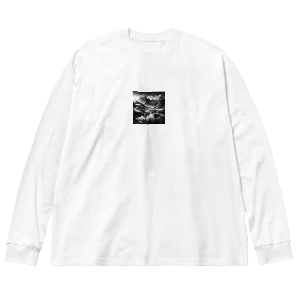 cc-akの白黒風景 ビッグシルエットロングスリーブTシャツ