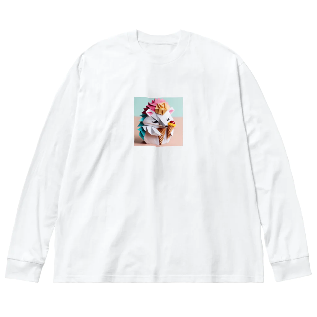 yumiceのice meets オリガミハリネズミ ビッグシルエットロングスリーブTシャツ