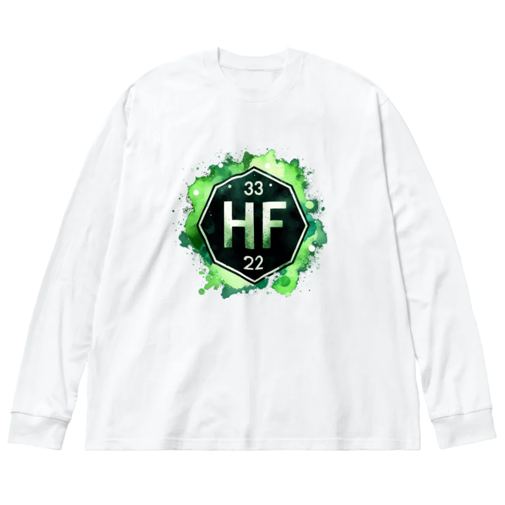 science closet（科学×ファッション）の元素シリーズ　~ハフニウム Hf~ ビッグシルエットロングスリーブTシャツ