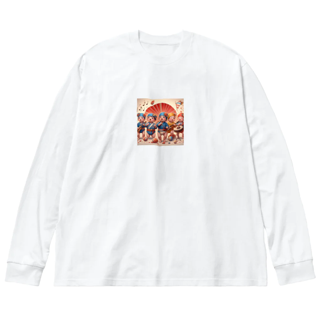 taka-kamikazeの赤ちゃん楽団 ビッグシルエットロングスリーブTシャツ