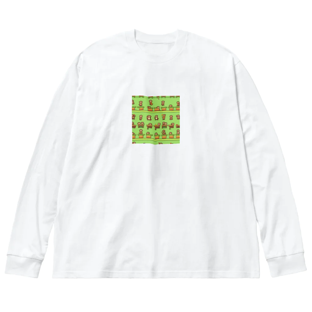 yuhi04のフルーツバーを食べる猿 Big Long Sleeve T-Shirt