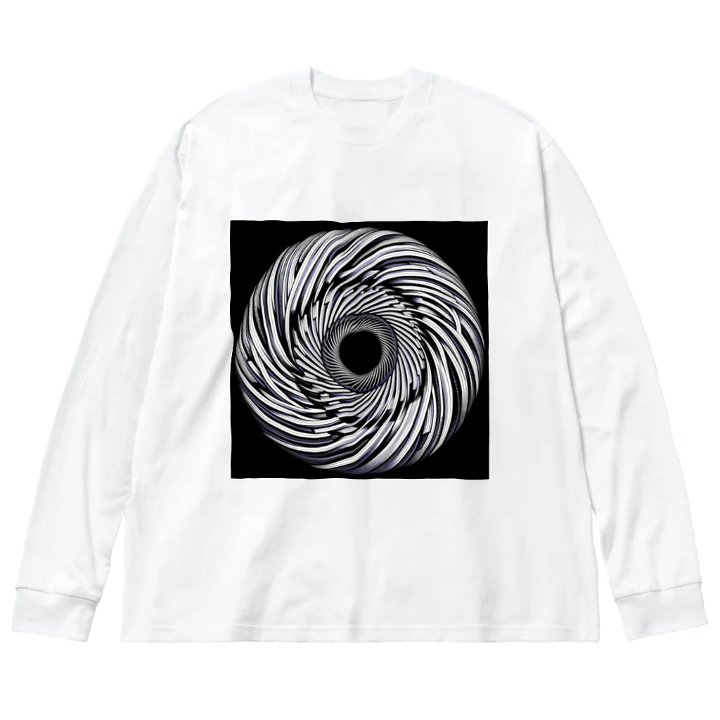 Dexsterのoptical illusion 01 ビッグシルエットロングスリーブTシャツ