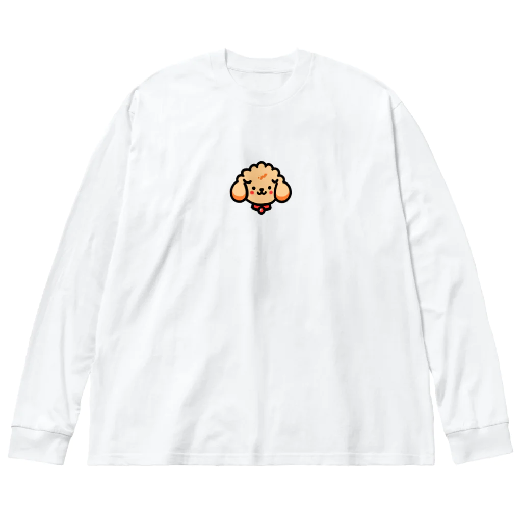 わんこグッズしょっぷcooのはにかみプードル ビッグシルエットロングスリーブTシャツ