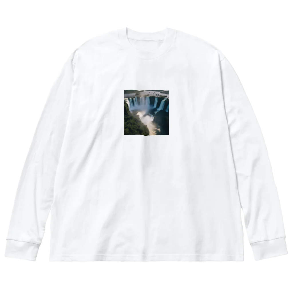 metametamonnのアルゼンチンのイグアスの滝 Big Long Sleeve T-Shirt