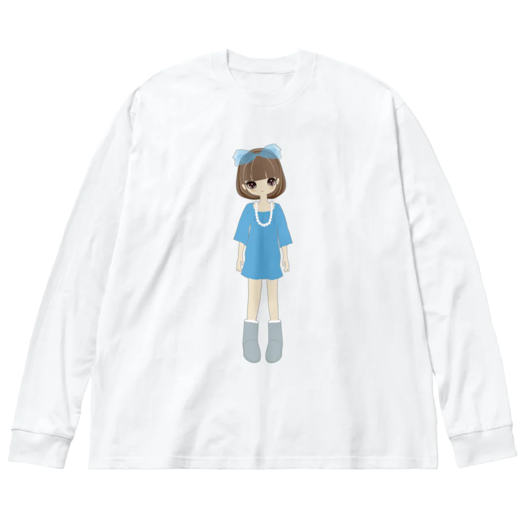 fukuikeのガール01 ビッグシルエットロングスリーブTシャツ