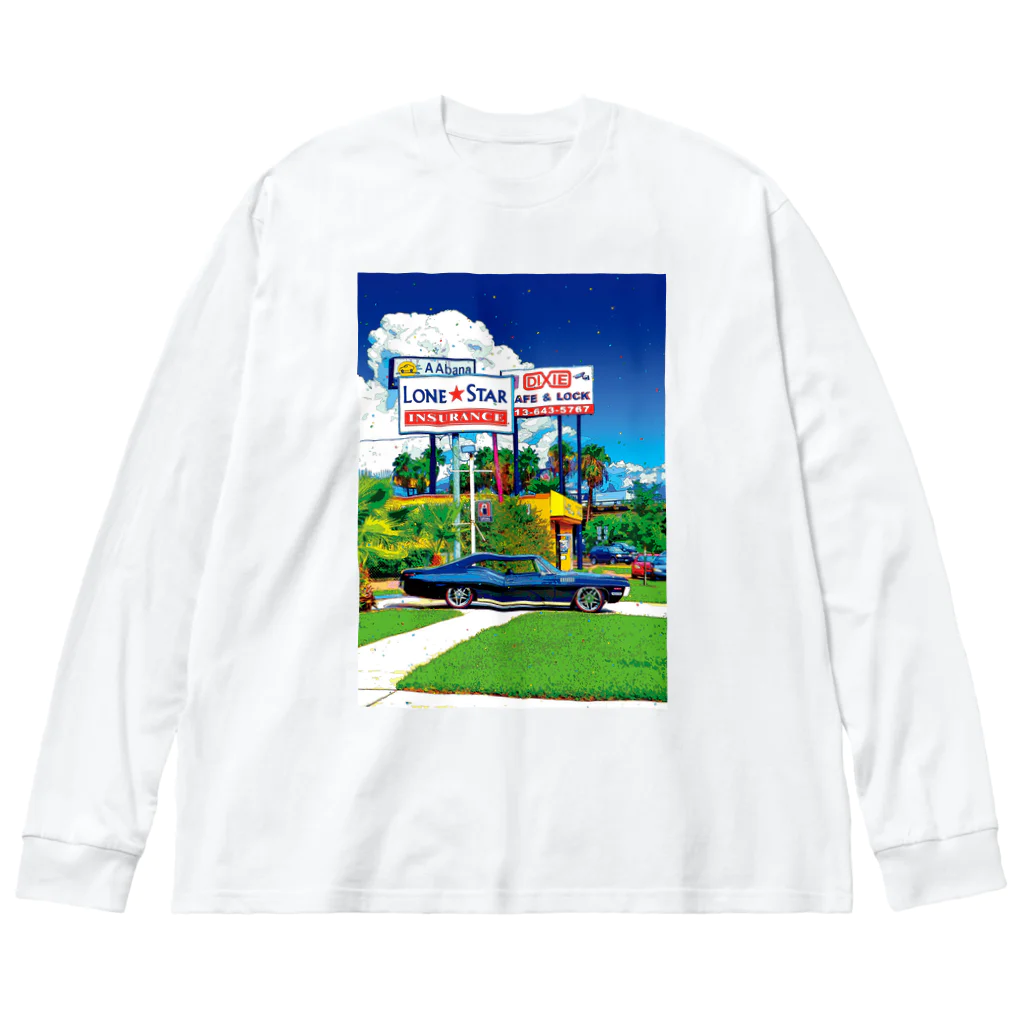 GALLERY misutawoのアメリカ テキサスのクラシックカー Big Long Sleeve T-Shirt