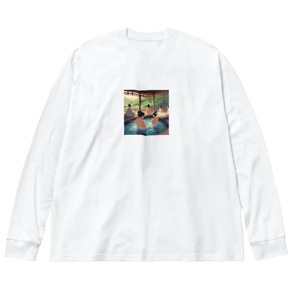 DH＋の江戸時代温泉地での湯治客 Big Long Sleeve T-Shirt