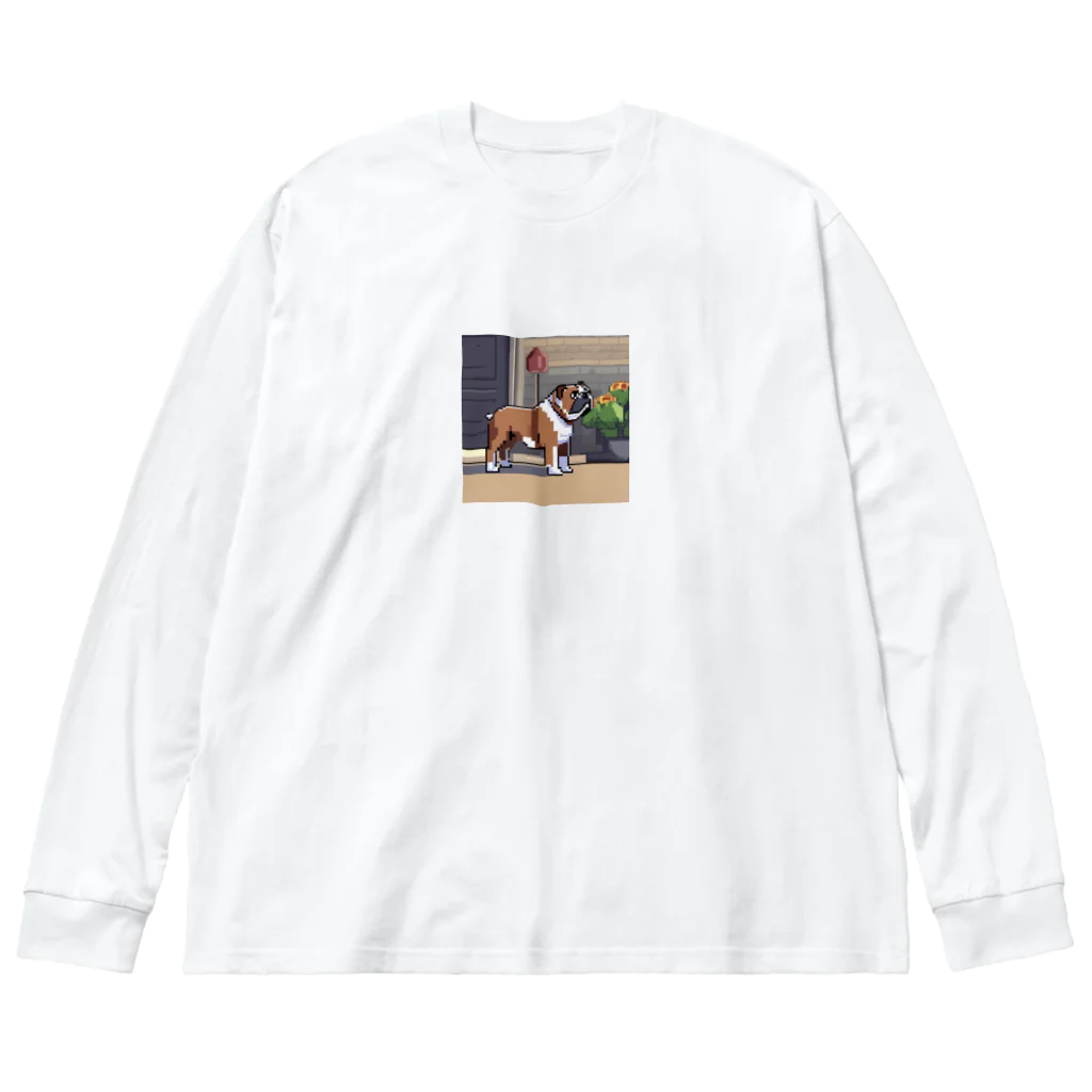 barisukaのレトロな街並みとブルドッグ Big Long Sleeve T-Shirt