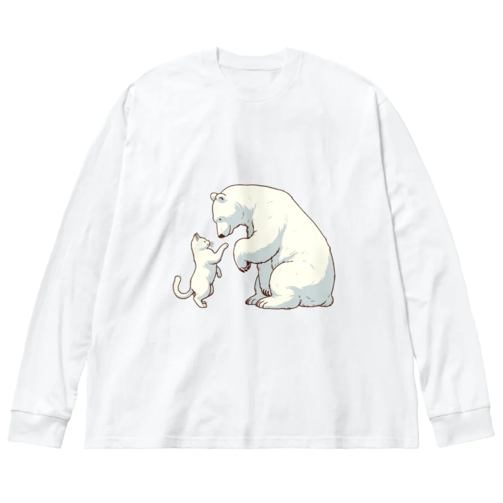 shopi9pi9のシロネコとシロクマ Big Long Sleeve T-Shirt