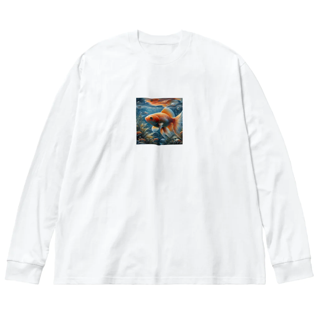 アートフル・メッセンジャーの金運招福金魚様 Big Long Sleeve T-Shirt