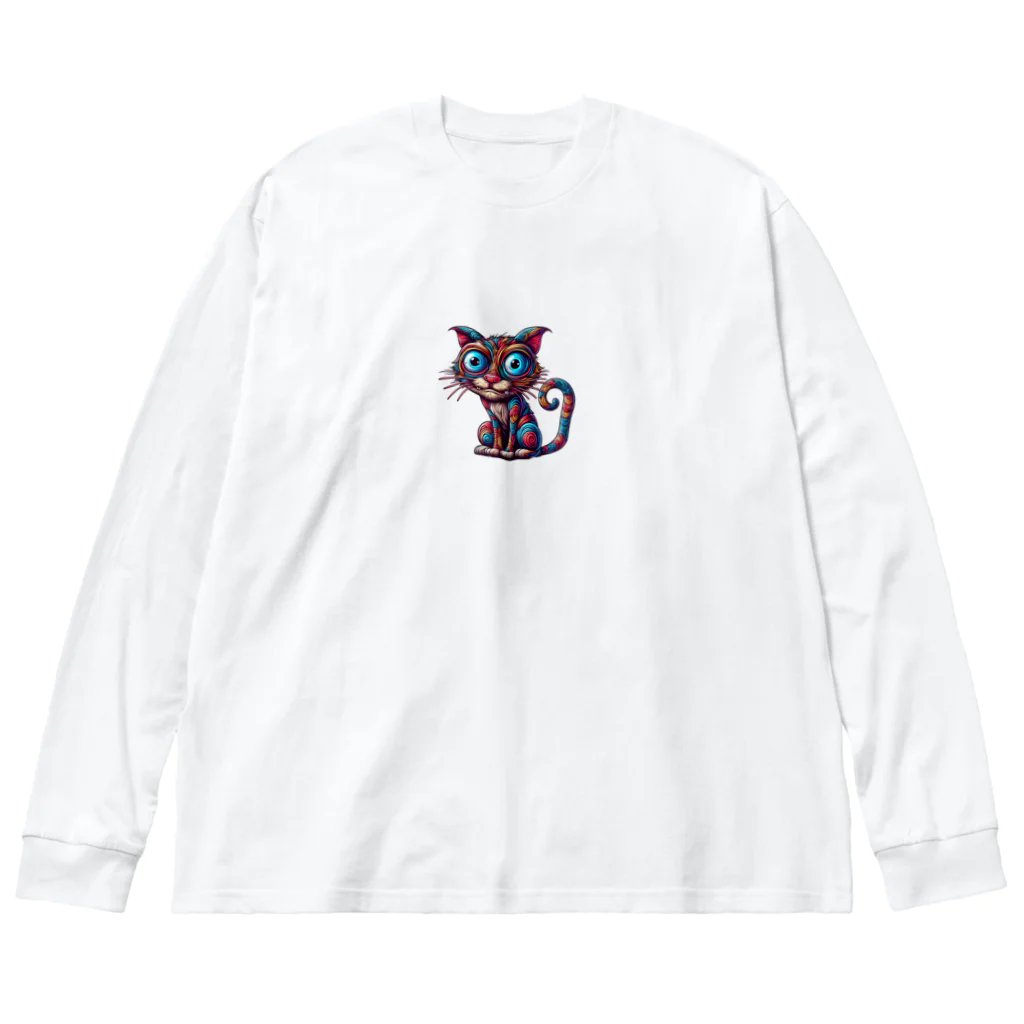 kyomukyomukarenのカラフル猫 ビッグシルエットロングスリーブTシャツ