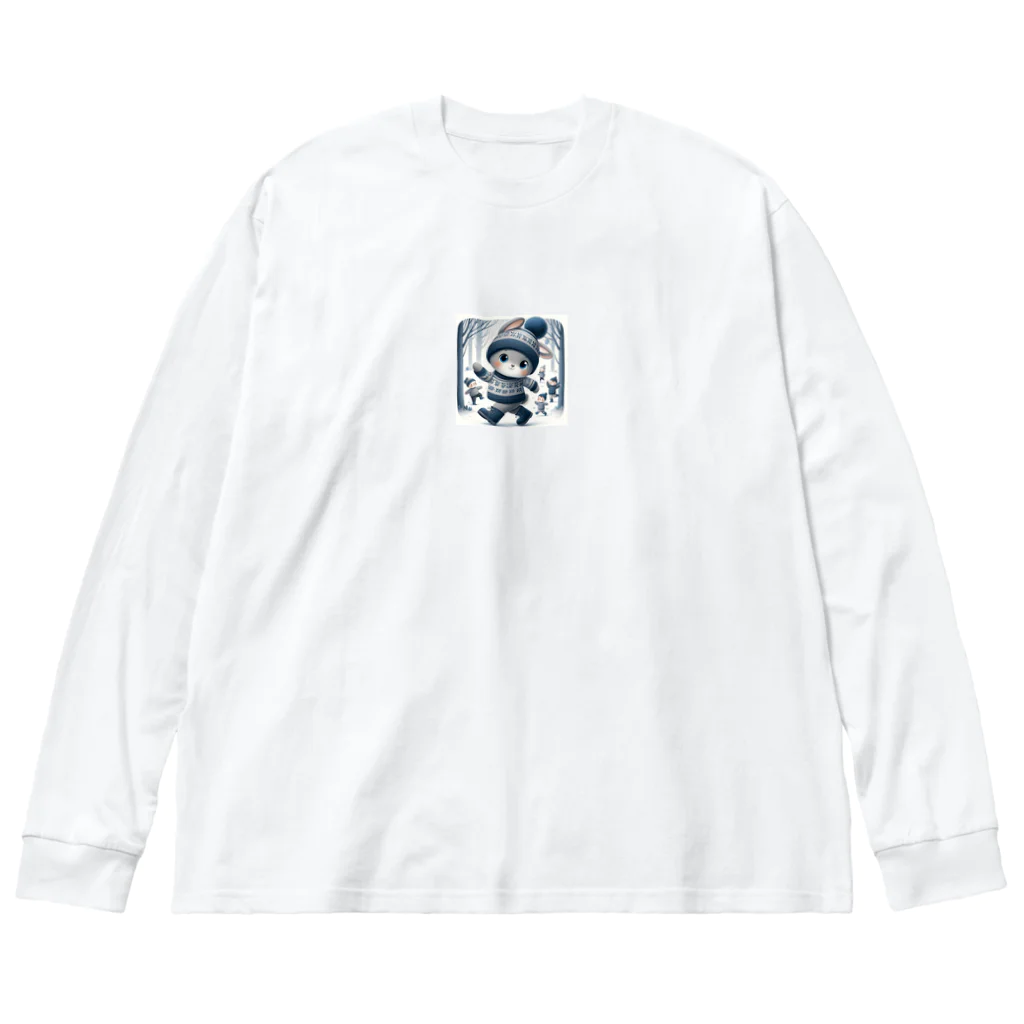 ナノ・ファンタジアの冬のうさぎくん Big Long Sleeve T-Shirt