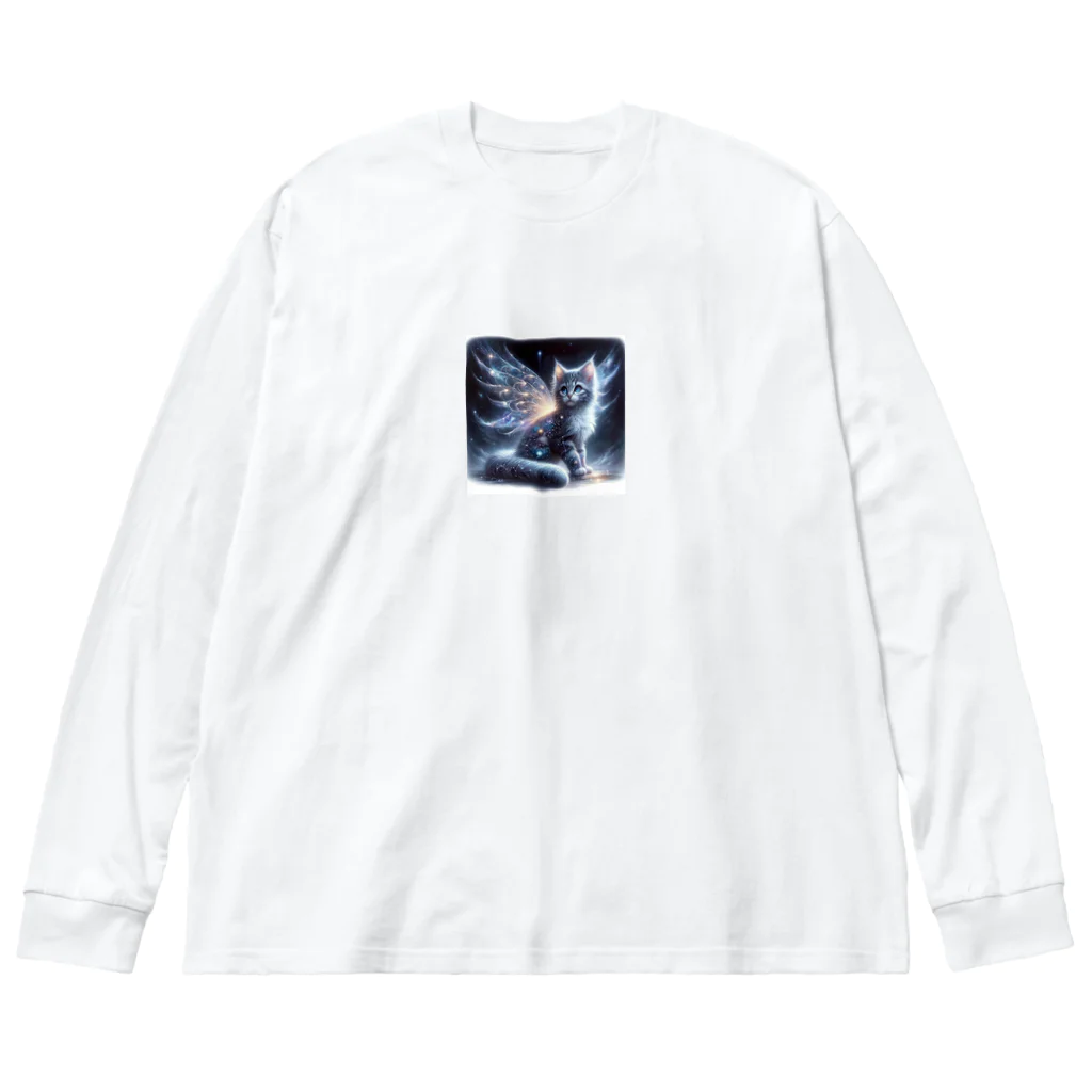 katohkouchiの星空の舞、夜を守る猫 Big Long Sleeve T-Shirt