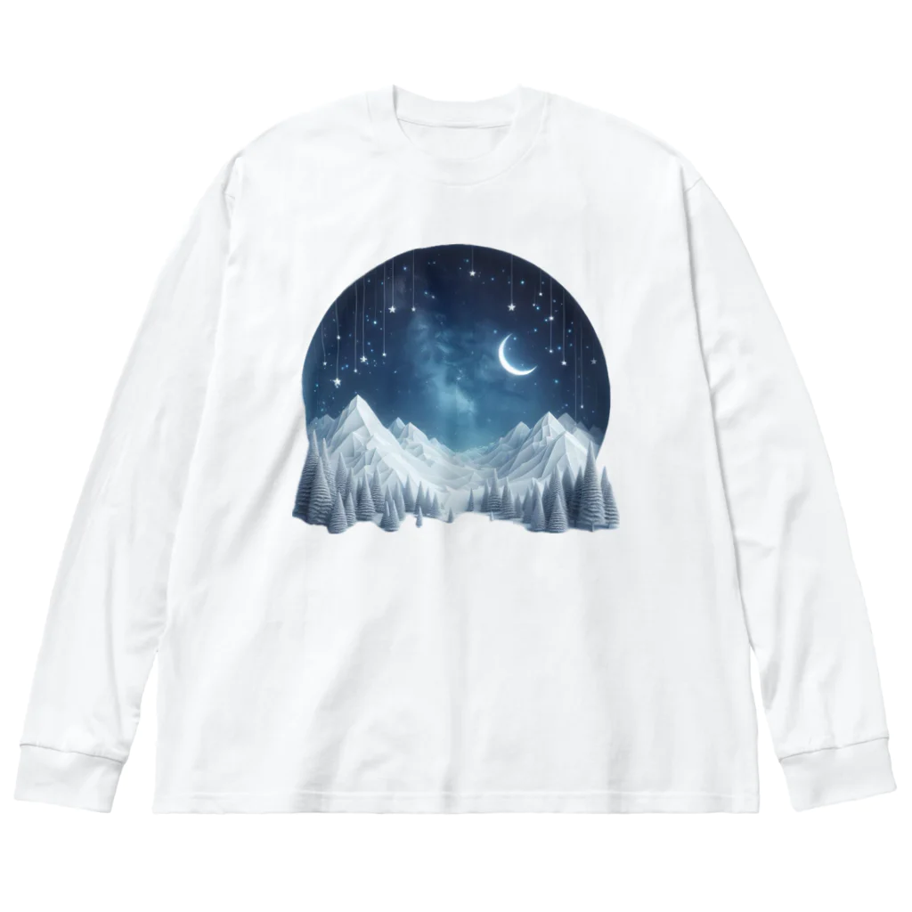 JUPITERの幻想的な冬の夜 ビッグシルエットロングスリーブTシャツ