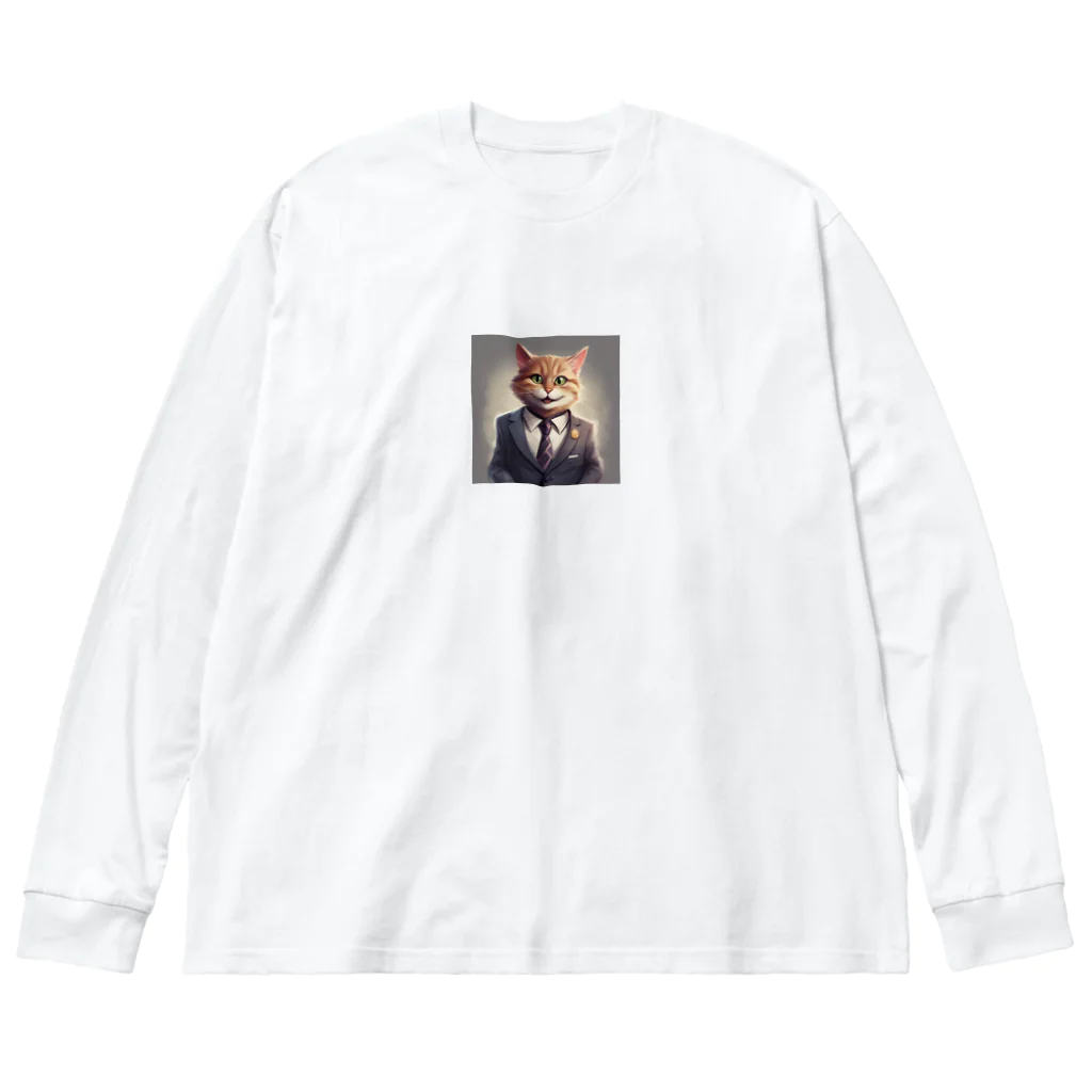 ネコ社長のネコ社長６代目 Big Long Sleeve T-Shirt