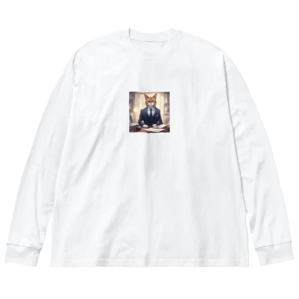 ネコ社長のネコ社長７代目 Big Long Sleeve T-Shirt