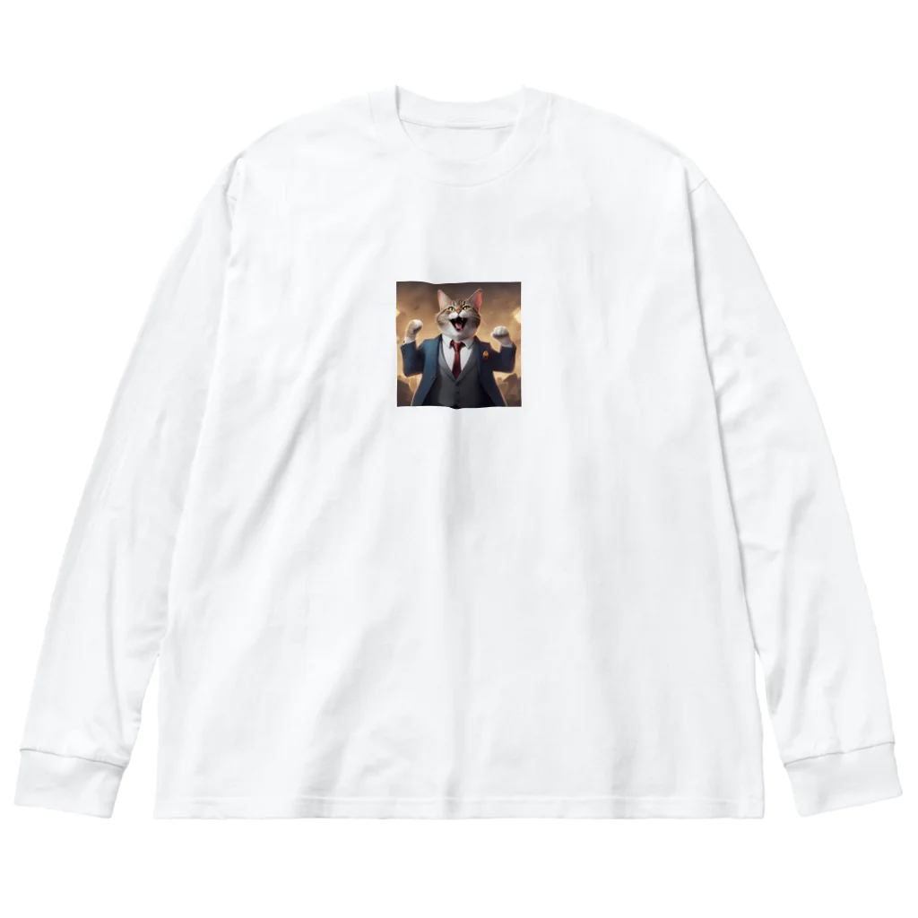 ネコ社長のネコ社長１０代目 Big Long Sleeve T-Shirt