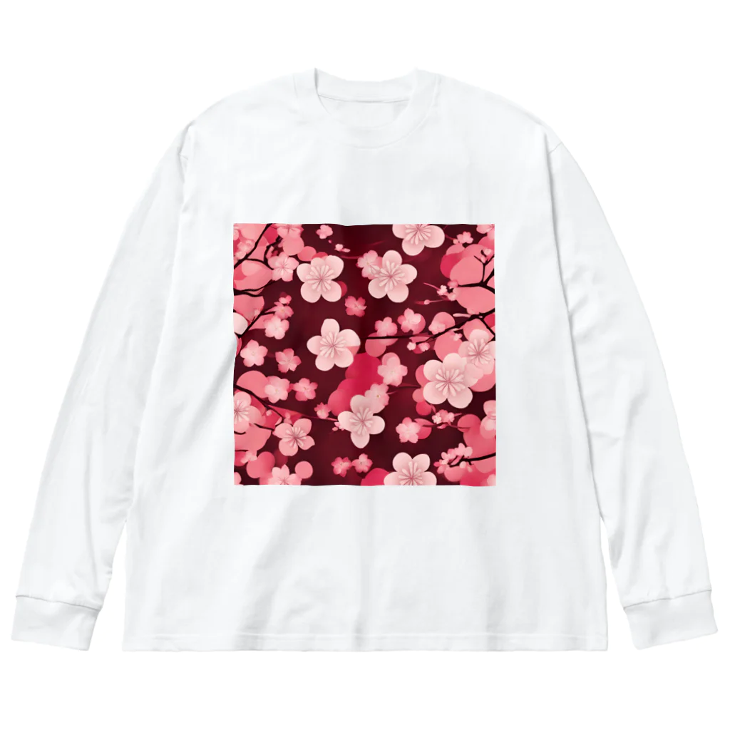 curtisの桜の花びら ビッグシルエットロングスリーブTシャツ