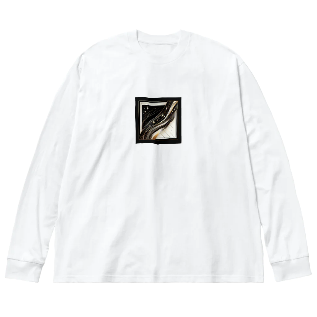 Black_White_Goldの流れ星 ビッグシルエットロングスリーブTシャツ