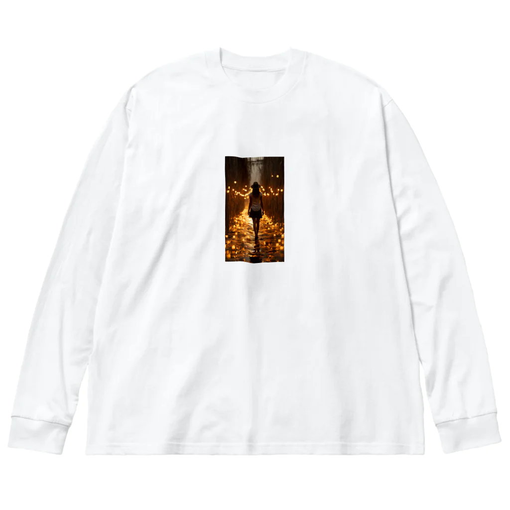 aoicanonのJourney Through the Lanterns ビッグシルエットロングスリーブTシャツ