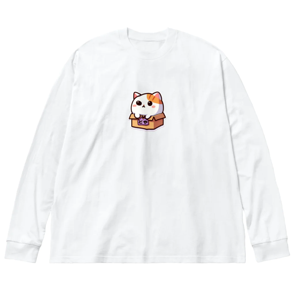 AIverseのどや猫シリーズ ビッグシルエットロングスリーブTシャツ