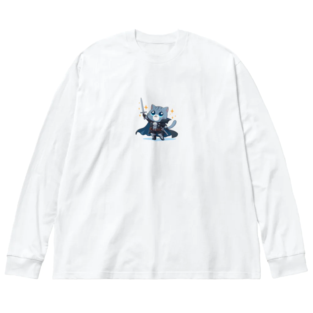 TOSHIRO-Tのファンタジー猫シリーズ・勇者 Big Long Sleeve T-Shirt