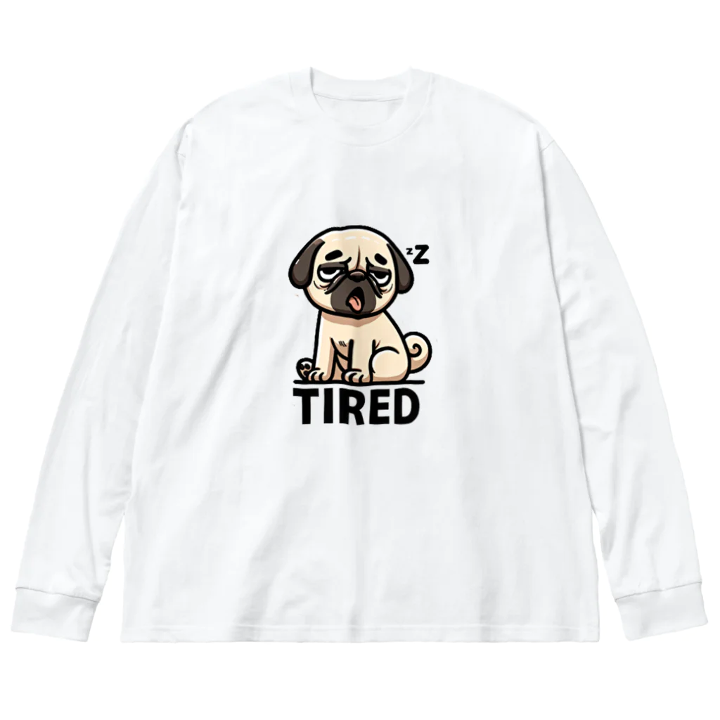 ぷるぱらの【ぱぐのすけ】シリーズ （Tired バージョン） Big Long Sleeve T-Shirt