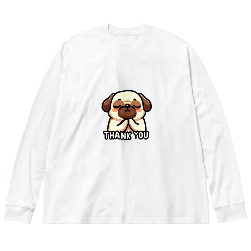 ぷるぱらの【ぱぐのすけ】シリーズ （Thanks バージョン） Big Long Sleeve T-Shirt