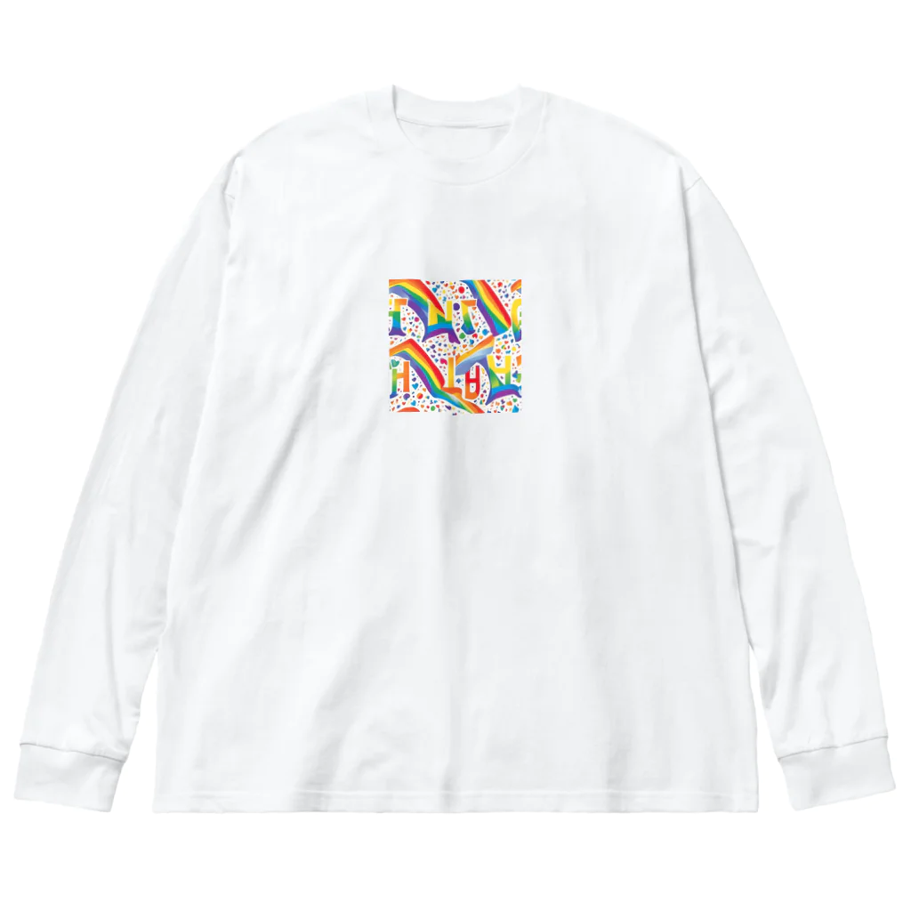 Happy　Rainbow　Flagのレインボーフラッグ Big Long Sleeve T-Shirt