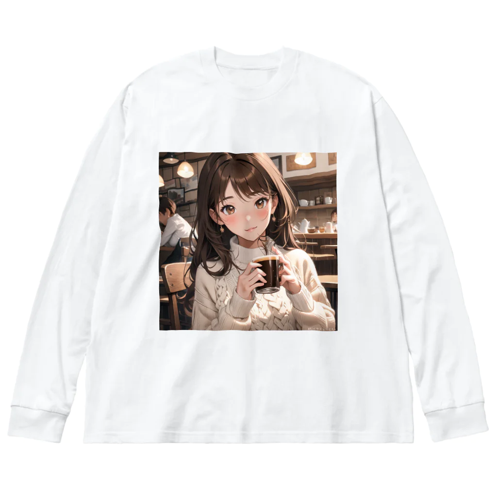 LuckyAngelのchillタイム彼女 ビッグシルエットロングスリーブTシャツ