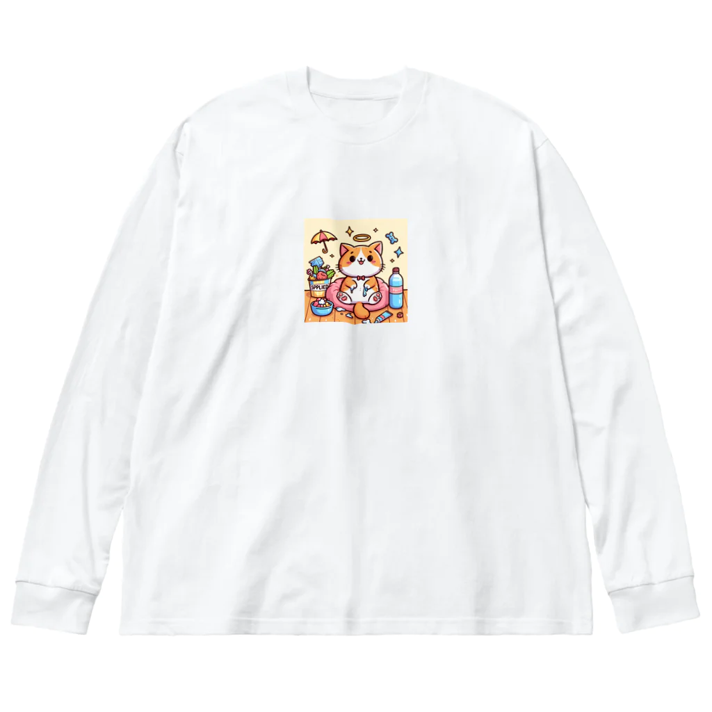 wtr3045の甘やかしねこ ビッグシルエットロングスリーブTシャツ