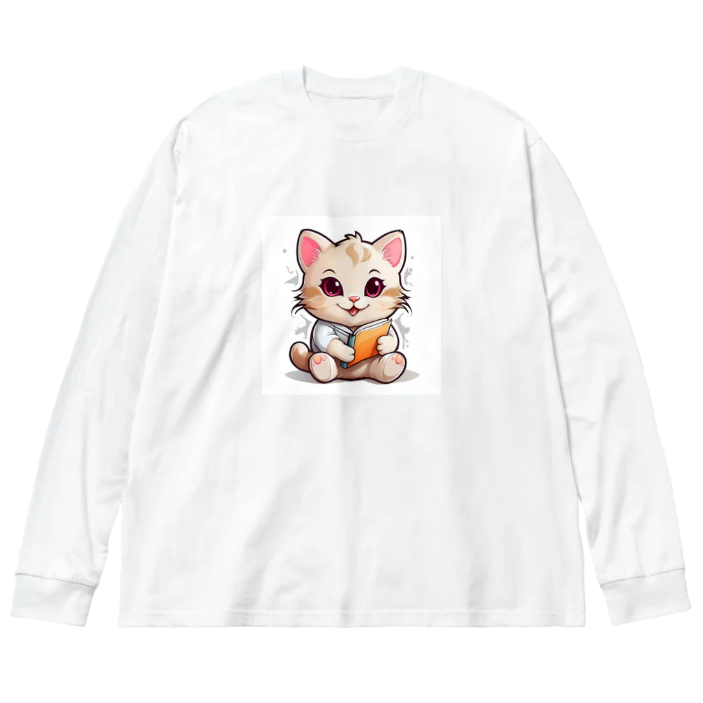 dorakiti0712のにゃんこ先生 ビッグシルエットロングスリーブTシャツ