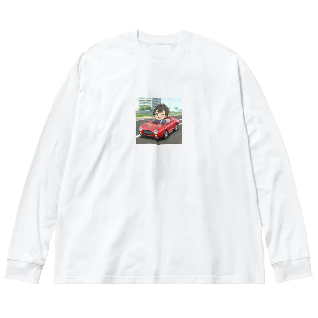 なお（ｻﾗﾘｰﾏﾝ）＠AI使って情報発信中のオープンカーでウィンク＠サラリーマン Big Long Sleeve T-Shirt