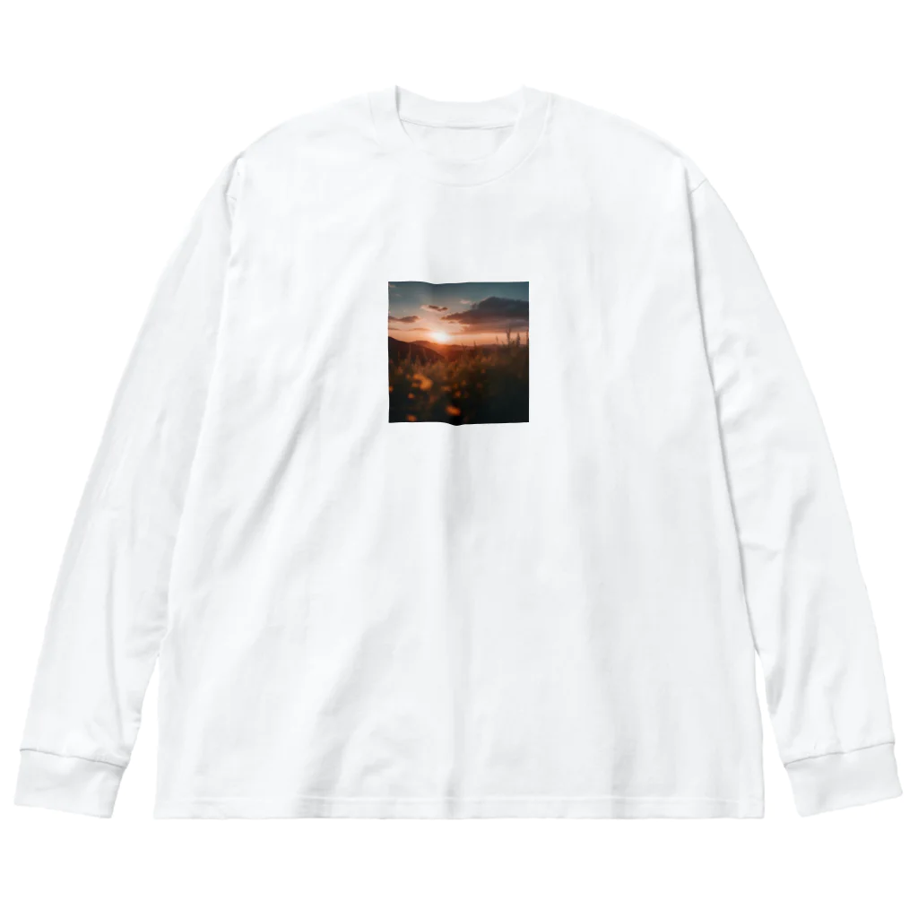 kam-kam0713の夕暮れ時の景色 ビッグシルエットロングスリーブTシャツ