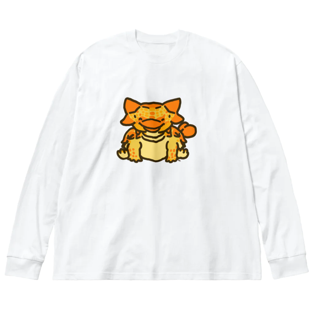 segasworksのアンキロちゃん（お座り） ビッグシルエットロングスリーブTシャツ