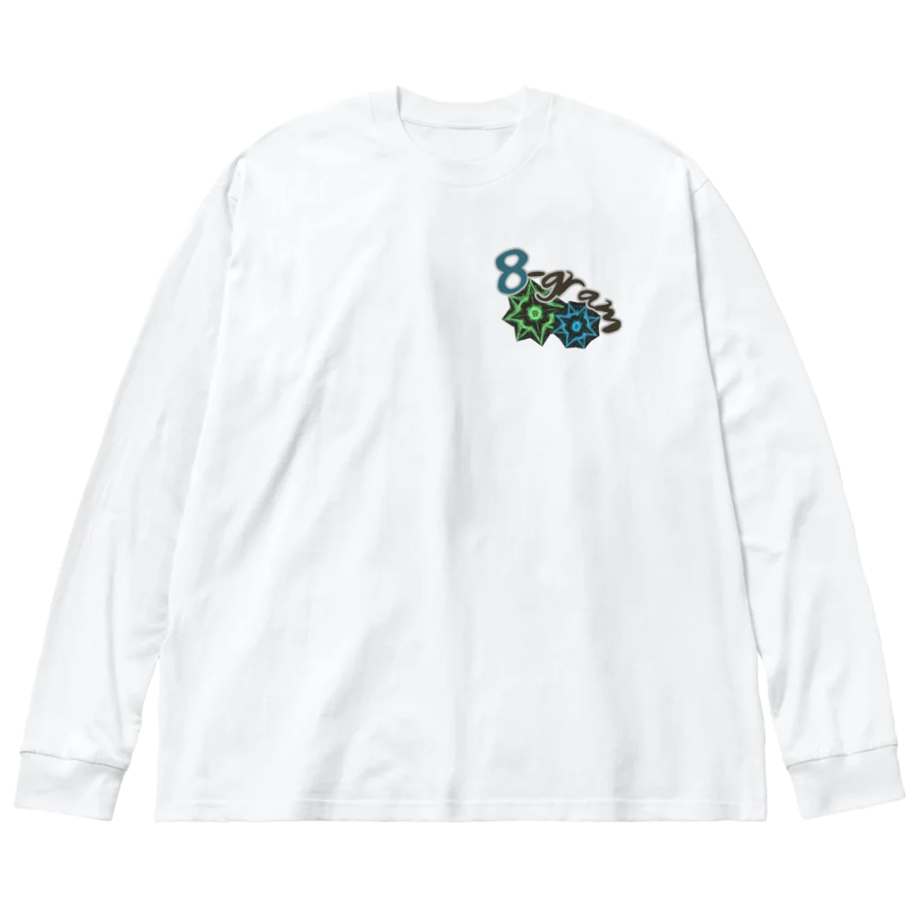 NaROOMの【Abstract Design】8-gram 八芒星🤭 Big Long Sleeve T-Shirt