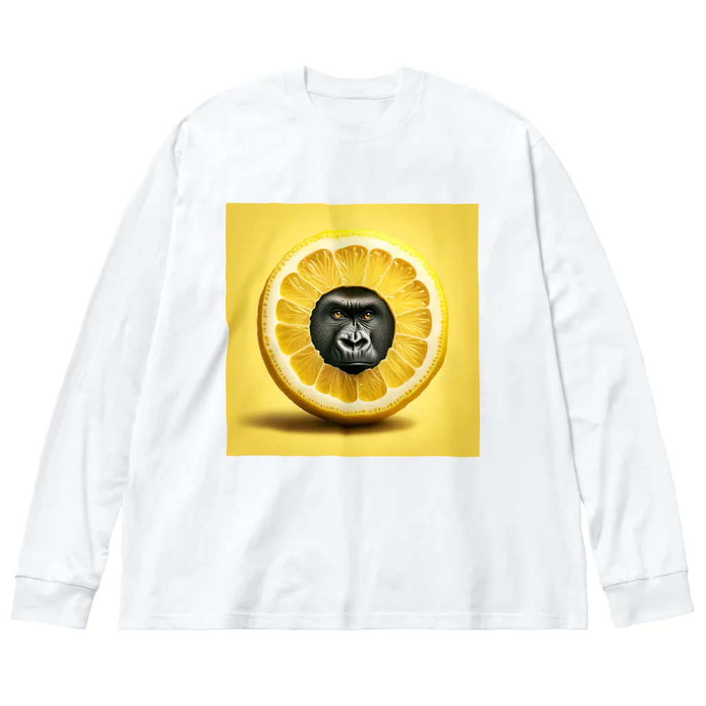 ゴリラショップのThe Mighty Gorilla Lemon  ビッグシルエットロングスリーブTシャツ