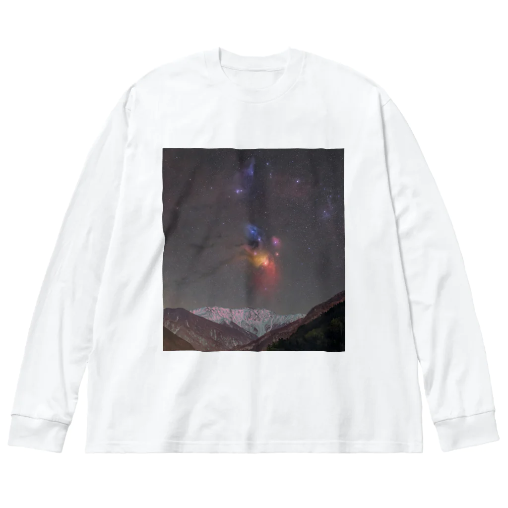 S204_Nanaの赤石岳に昇る蠍座 ビッグシルエットロングスリーブTシャツ