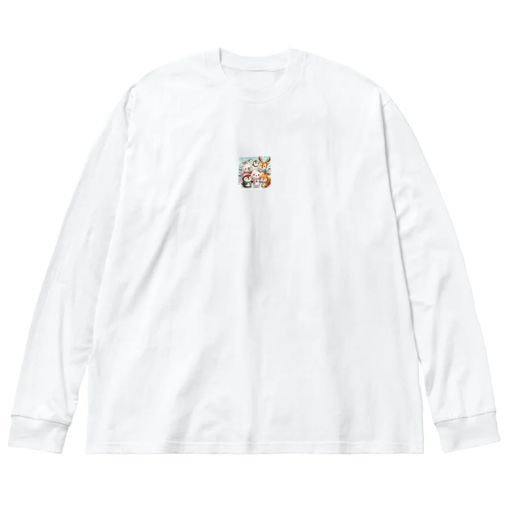 masa0801_のかわいい動物達4 ビッグシルエットロングスリーブTシャツ