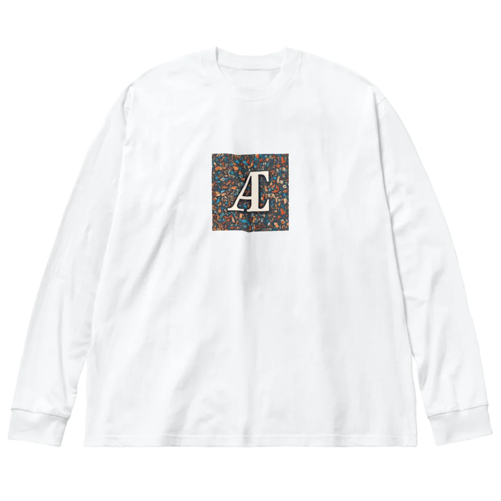 MACOCCHIの一瞬で目を引く！アルファベットの美しい装飾文字 Big Long Sleeve T-Shirt