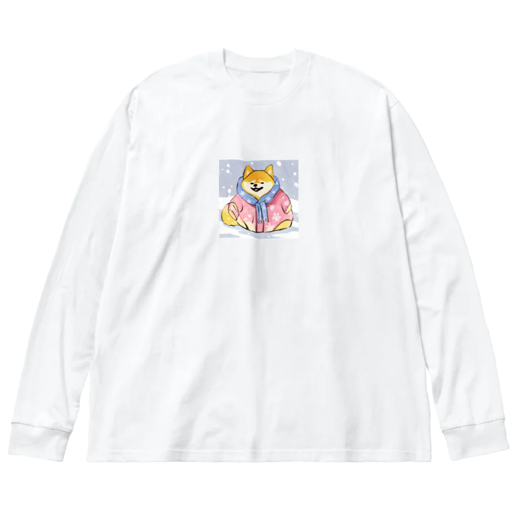 ichiri-の厚着しばいぬ ビッグシルエットロングスリーブTシャツ