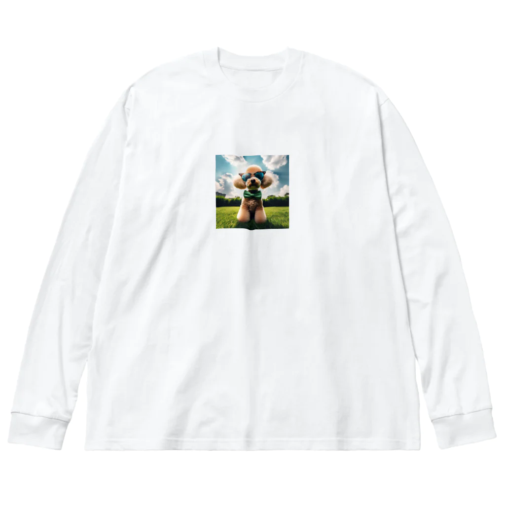 chibita08のグラサンプードル ビッグシルエットロングスリーブTシャツ