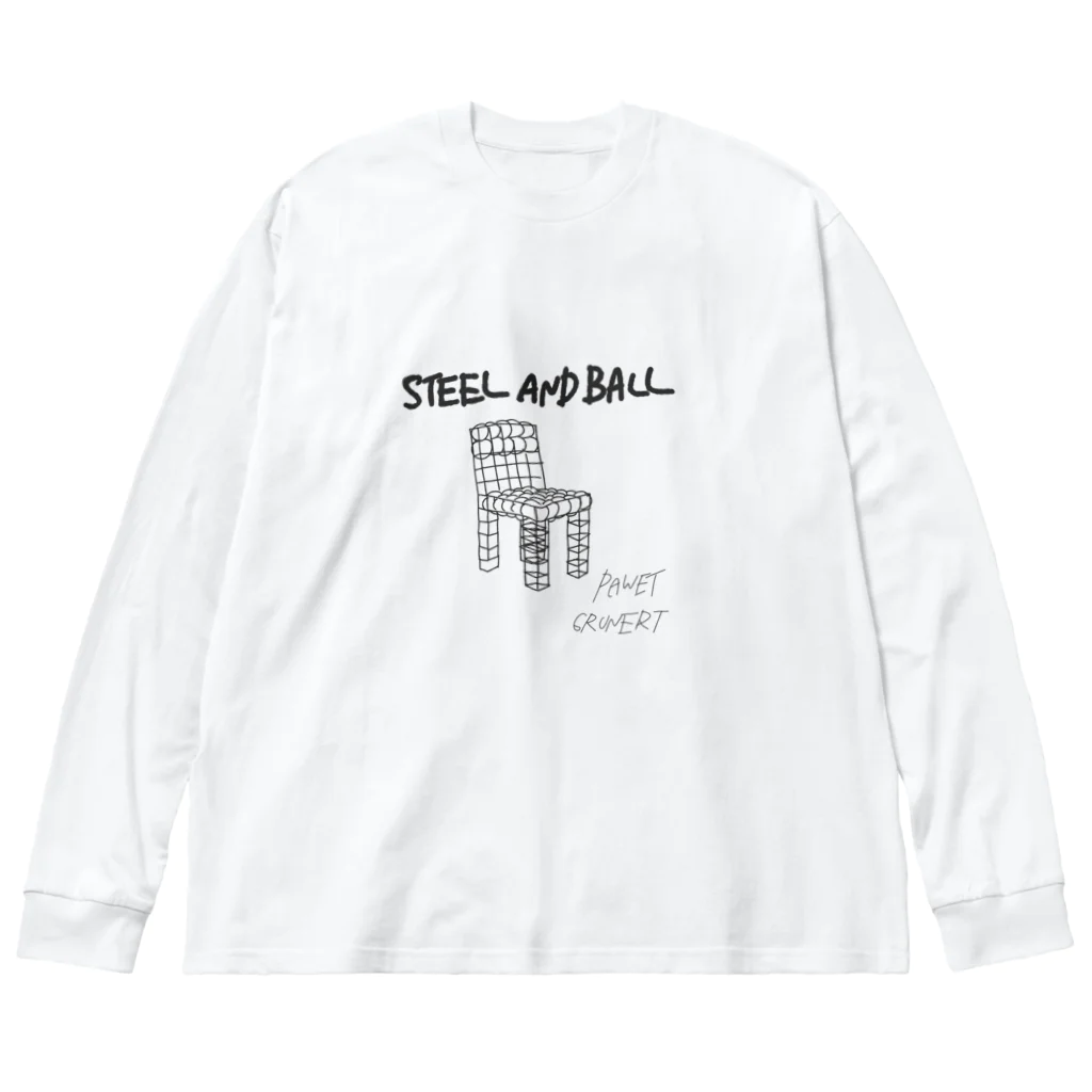 みうらあかね ｜MIURA AKANEのSTEEL AND BALL  CHAIR Big Long Sleeve T-Shirt