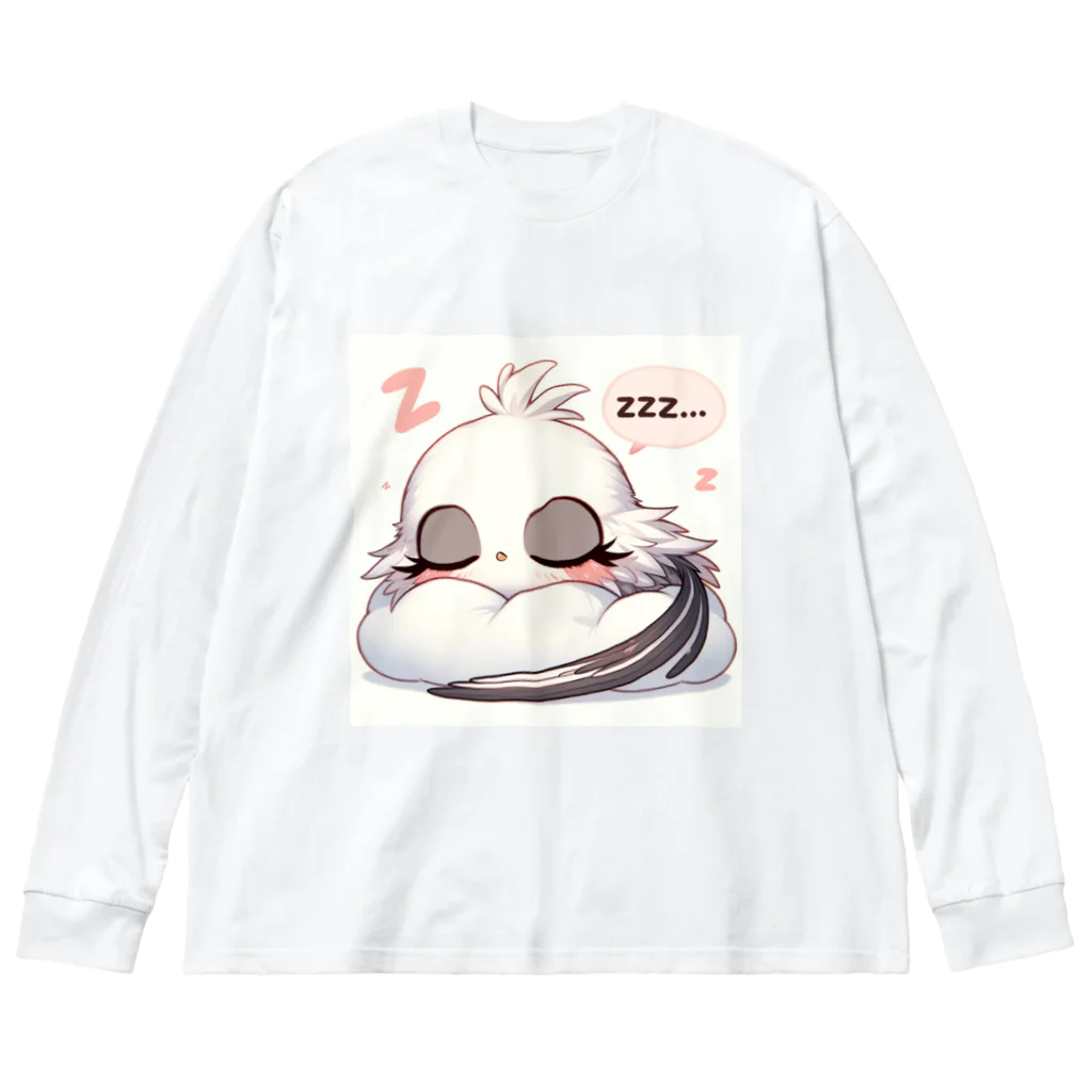 mimikkyu322のLong-tailed Tit 7 ビッグシルエットロングスリーブTシャツ