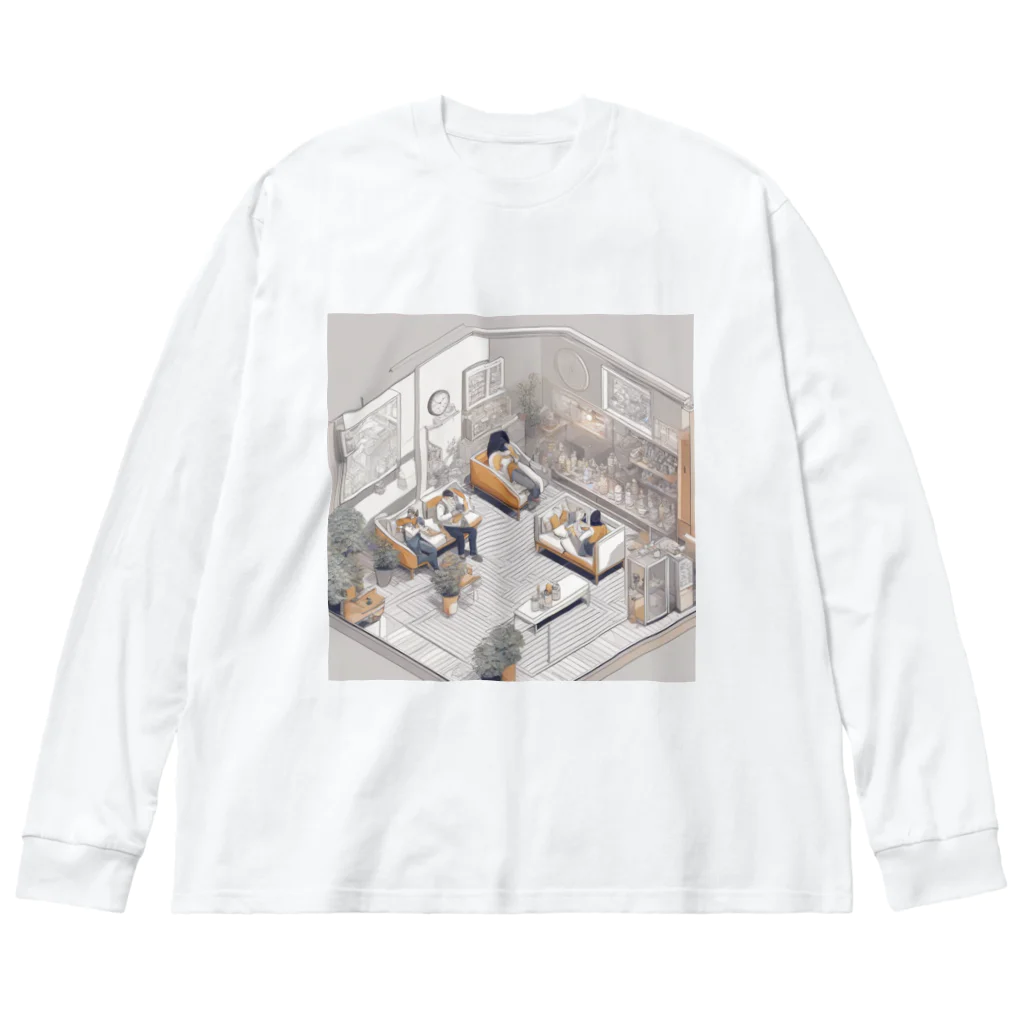 Teilandの白い部屋　～リラックスタイム～ ビッグシルエットロングスリーブTシャツ