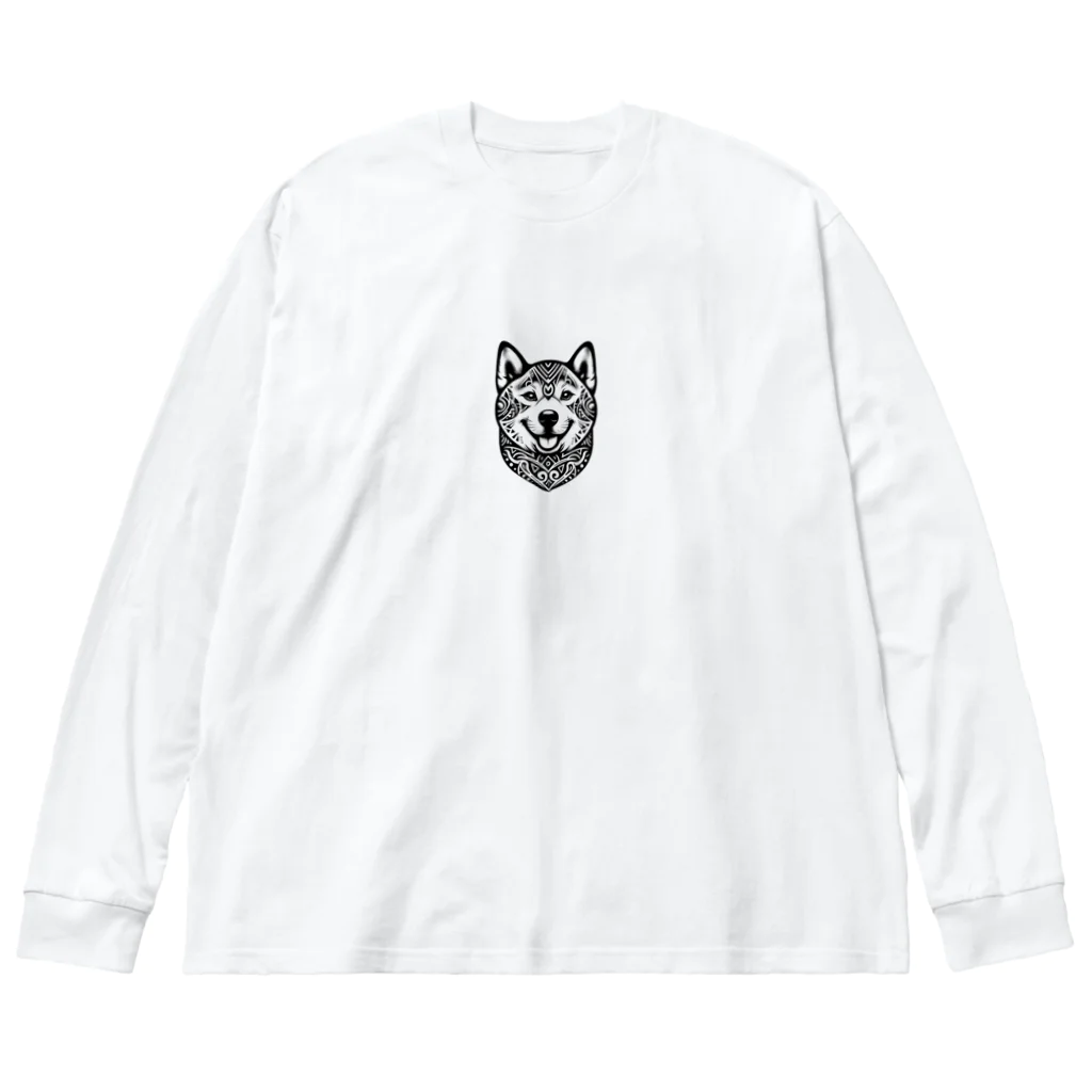 わんわんパラダイスのShiba Big Long Sleeve T-Shirt