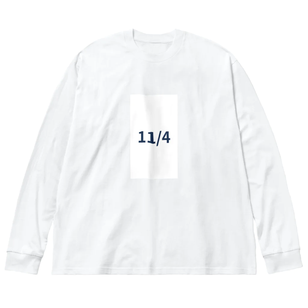 AY-28の日付グッズ　１１/4 バージョン ビッグシルエットロングスリーブTシャツ